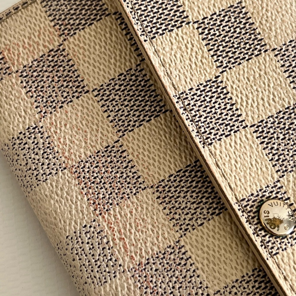 Louis Vuitton Damier Azur Sarah Wallet –Damier Azur Canvas Authentic Long Wallet - Picture 11 of 13